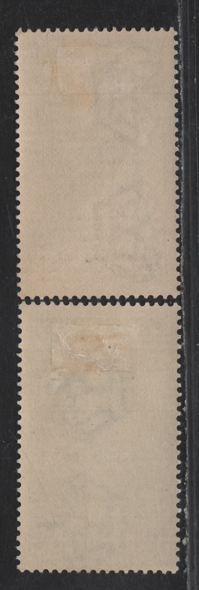 Lot 31 Italy #352, 354 1.25l - 2.55l+2l Dark Blue - Olive Black Bellini, 1935 Bellini Issue, 2 FOG SIngles