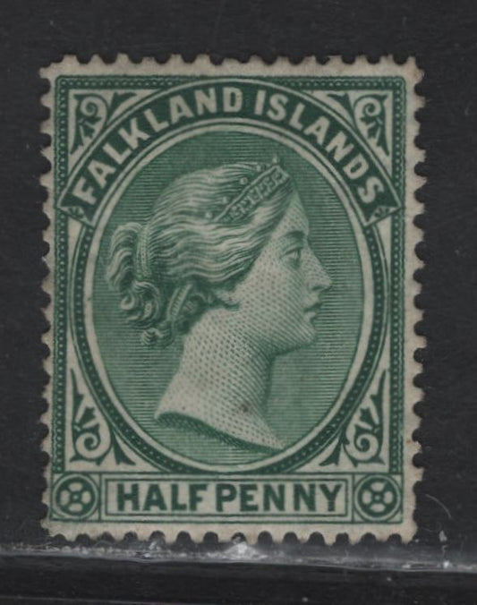 Lot 351 Falkland Islands SG#15 1/2d Blue Green Queen Victoria, 1891-1902 Queen Victoria Sidefaces Issue, A VFOG Single, Bradbury Wilkinson Printing