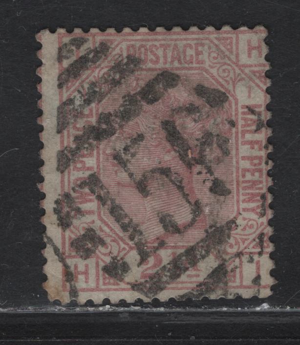 Lot 43 Great Britain SG#138 2.5d Rosy Mauve on Blue Queen Victoria, 1873-1880 Queen Victoria Surface Printed Issue, A VGOG Single, Large Colorful Corner Letters, Wmk Anchor