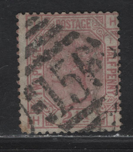 Lot 43 Great Britain SG#138 2.5d Rosy Mauve on Blue Queen Victoria, 1873-1880 Queen Victoria Surface Printed Issue, A VGOG Single, Large Colorful Corner Letters, Wmk Anchor