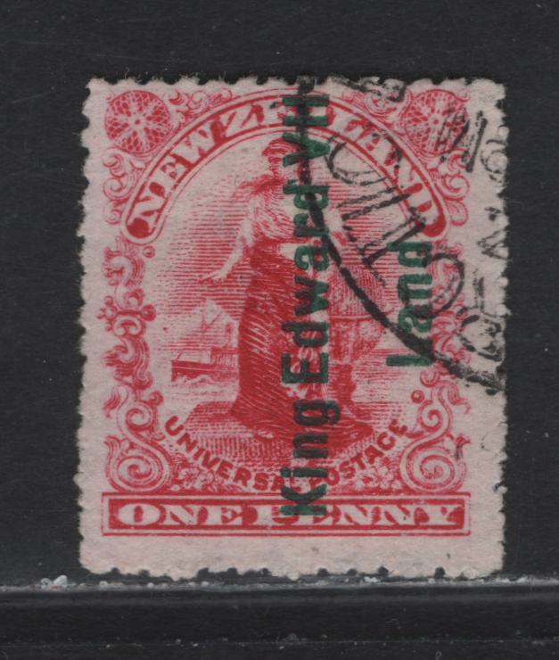 Lot 103 New Zealand (C) SG#A1 1d Rose Shackleton Expedition, 1908 Shackleton Expedition Issue, A Fine Used Single, Royale Plate Printing, King Edward VII Land Overprint