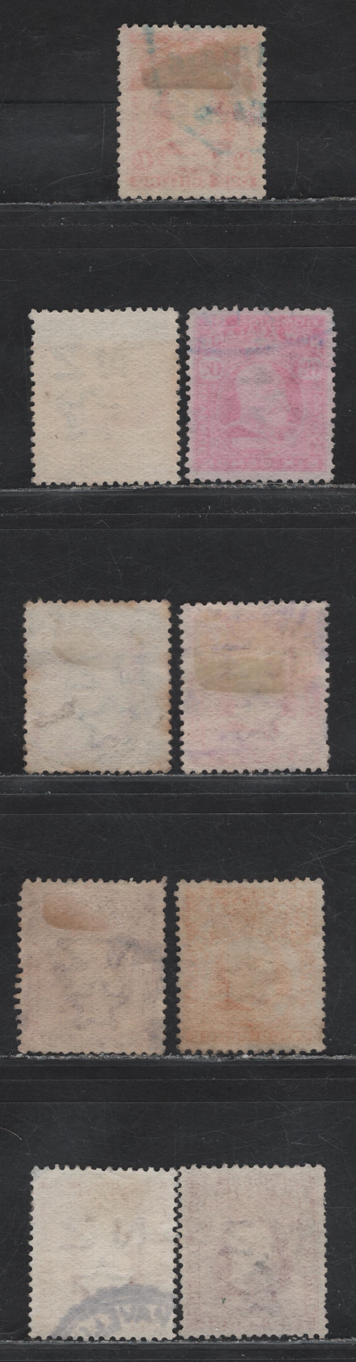 Lot 106 New Zealand (C) SG#388-389, 390a, 391, 392-a, 393-a, 394 2d - 1/- Mauve - Vermillion King Edward VII, 1909-1916 King Edward VII Issue, 9 Very Fine Used Singles, Perf 14x14.5
