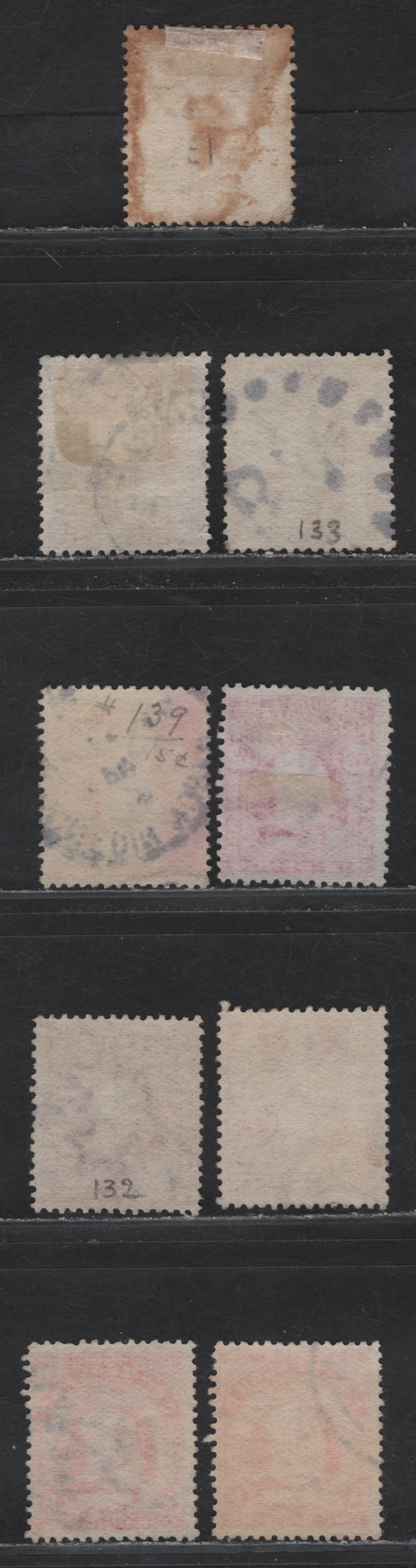 Lot 107 New Zealand (C) SG#388, 389, 390a, 392-a, 394 2d - 1/- Mauve - Vermillion King Edward VII, 1909-1916 King Edward VII Issue, 9 Fine Used Singles, Perf 14x14.5