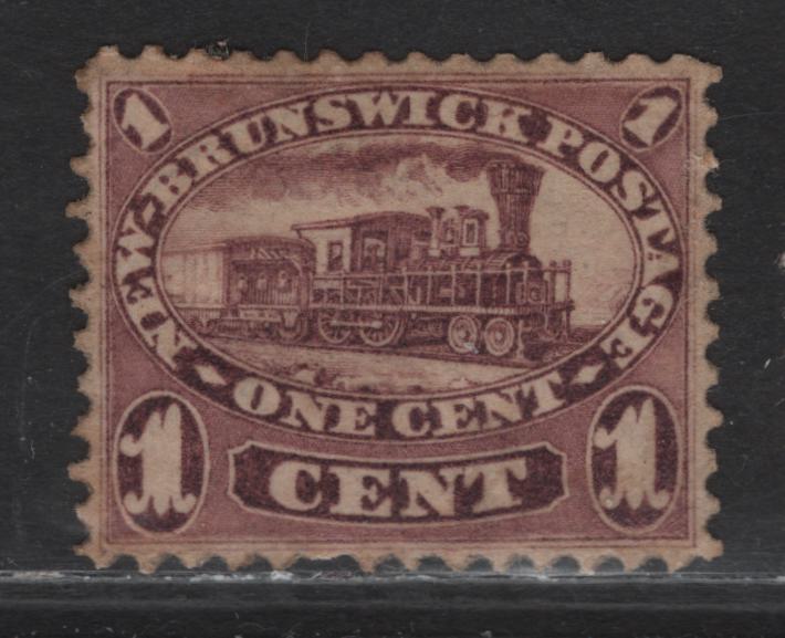 Lot 110 New Brunswick (C) #6 1c Red Lilac Locomotive, 1860 Cents Issue, A VFOG Single, Well Centered, Paper Cents-E, Perf 11.75x12.