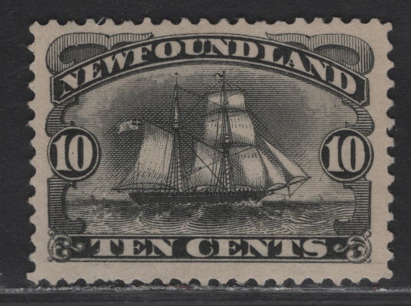 Lot 121 Canada #59 10c Black Schooner, 1887-1898 5th Cents Issue, A Very Fine Unused Single, Paper Cents-SS, Perf 12.2x12.25