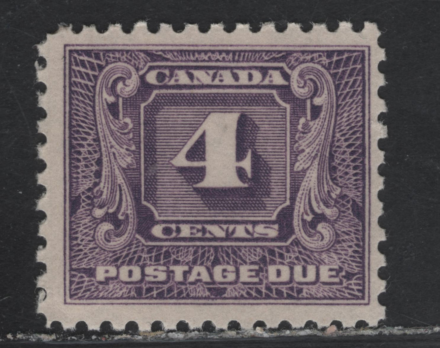 Lot 174 Canada (C) #J8i 4c Light Violet Numeral, 1930-1932 2nd Postage Due Issue, A FNH Single, Paper BABN-D, Perf 10.9x10.8, 21.75x18.3mm Design Size.