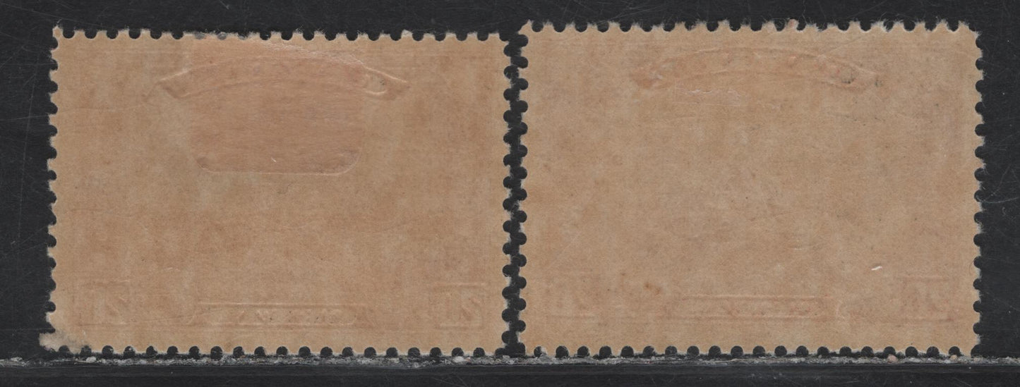 Lot 235 Canada (C) #175 20c Deep Vermillion Harvesting Wheat, 1930-1931 Arch/Leaf Issue, 2 FOG Singles, Papers BABN-D & BABN-B, Perfs 10.9x10.75 & 10.9x10.8
