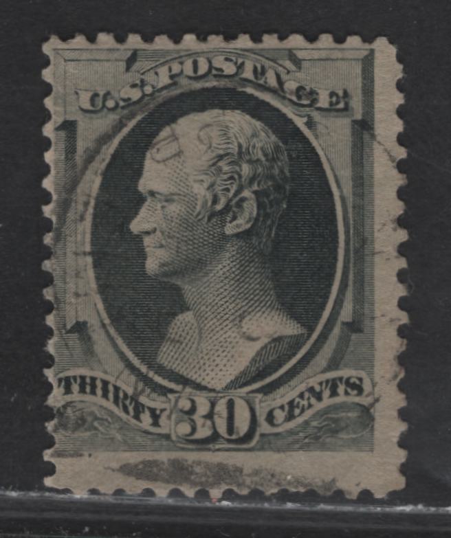 Lot 29 United States SC#190 30c Black Alexander Hamilton, 1879 Large Banknote Issue, A Fine Used Single, Soft Porous Paper, American Banknote Company Printing