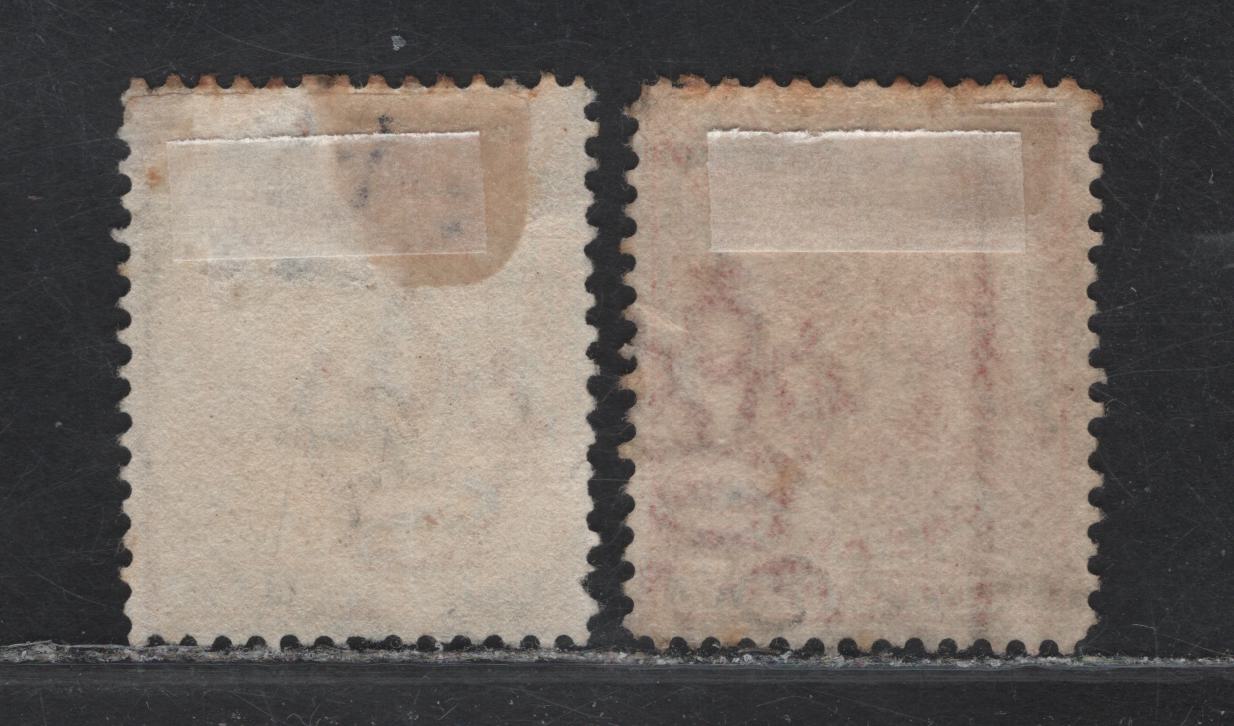 Lot 33A British East Africa (C) SG#66, 71 1d - 4.5a Carmine Rose - Orange Yellow Queen Victoria - Arms, 1869-1901 Queen Victoria - Arms Issue, 2 Very Fine Used Singles