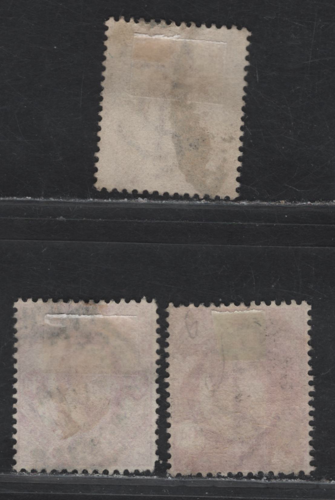 Lot 37 Cape of Good Hope (C) SG#74, 76, 78 3d - 5/- Magenta - Brown Orange King Edward VII, 1902-1904 King Edward VII Issue, 3 Fine/Very Fine Used Singles, Cabled Anchor Wmk