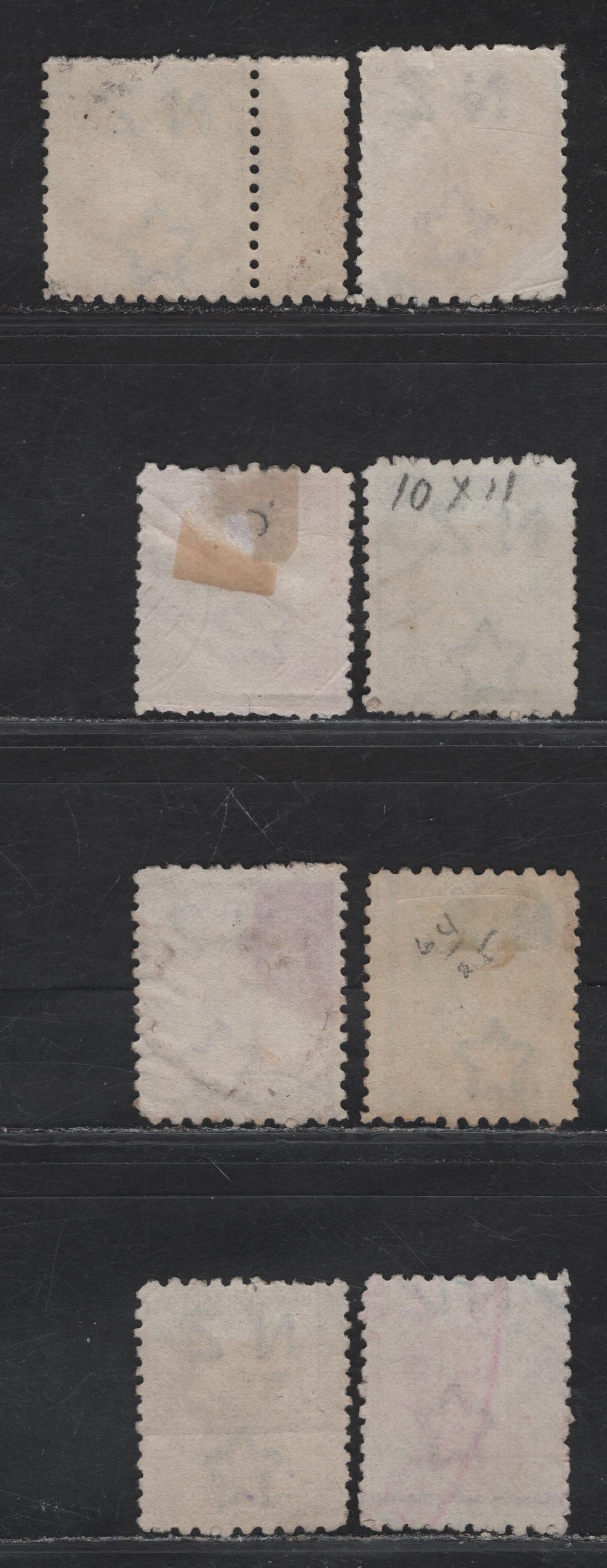Lot 99 New Zealand (C) SG#227-229, 232, 234-235 1/2d - 1/- Black - Red Brown Queen Victoria, 1895-1897 Queen Victoria Sidefaces Issue, 8 Very Good/Fine/Very Fine Used Singles, Perf 10x11, One 1d Has A Small Corner Crease