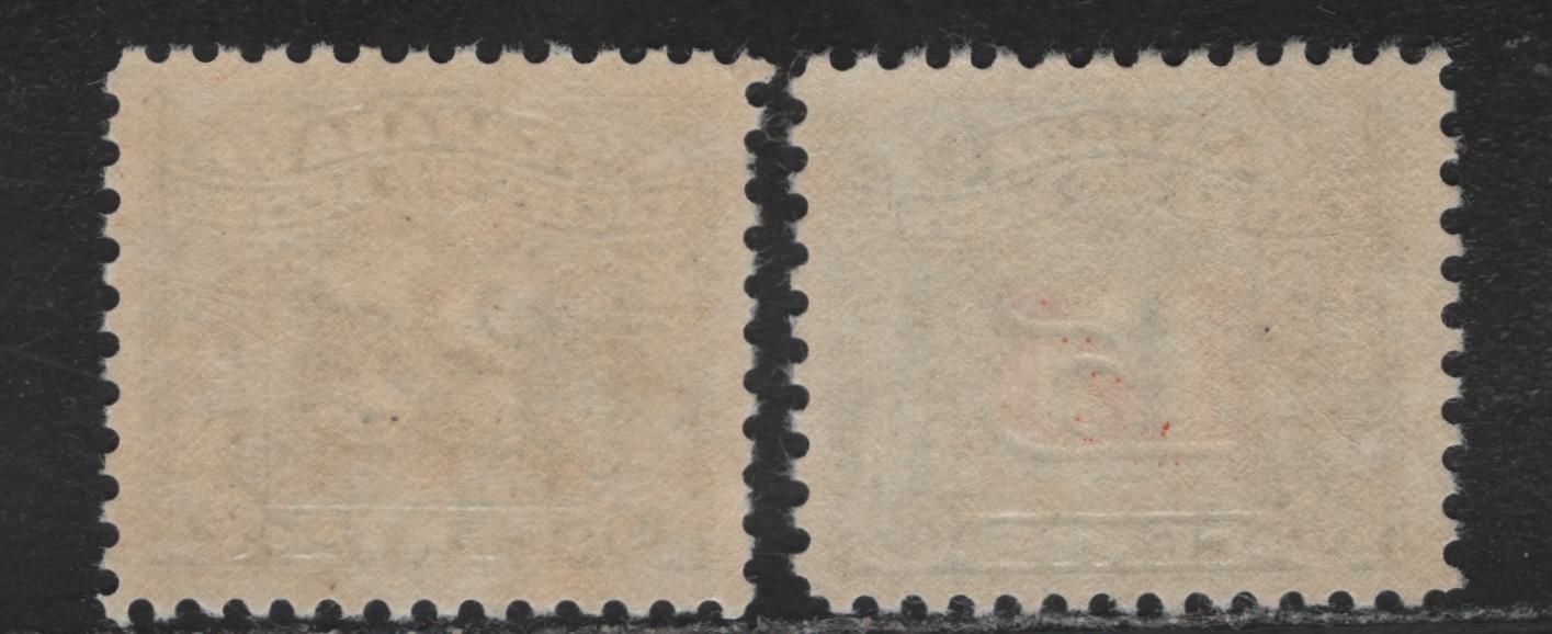 Lot 110 Canada (C) Van Dam#FX116-117 14c on 15c - 14c on 25c Blue Numerals, 1934-1948 3 Leaf Surcharged Excise Tax Issue, 2 VFNH Singles
