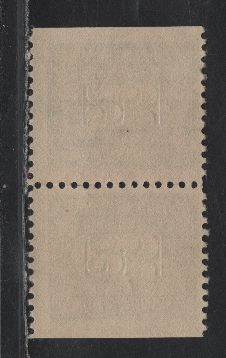 Lot 115 Canada (C) Van Dam#FWS5 25c Blue Numeral, 1940-1941 War Savings Issue, A FNH Vertical Pair, Yellow Gum