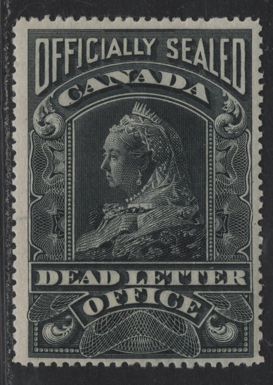 Lot 151 Canada (C) #OX3 Black on Red Queen Victoria, 1907 Officially Sealed Issue, A FOG Single