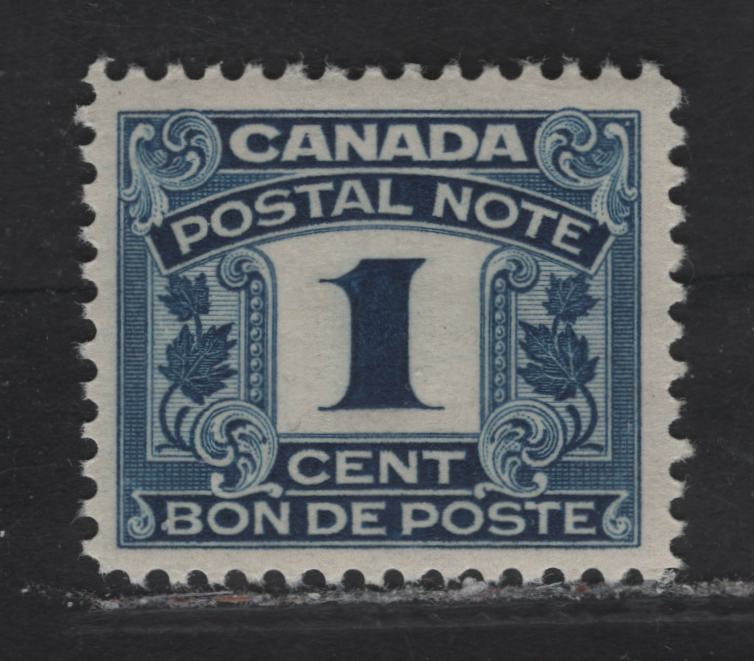Canada (C) Van Dam#FPS1 1c - 5c Blue Numeral, 1932-1948 Postal Scrip & Postal Note Issue, A VFNH Single