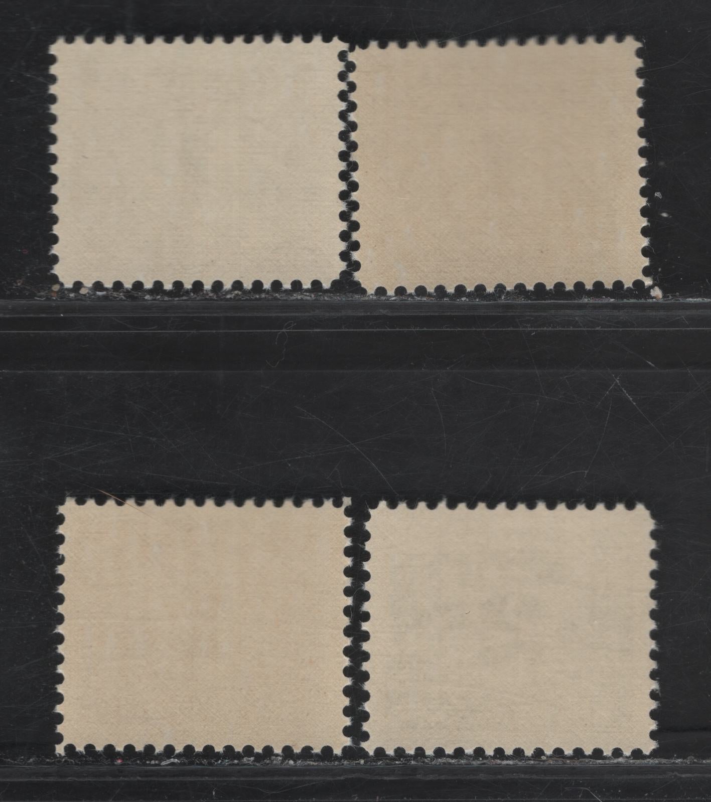 Lot 161 Canada Van Dam#FPS23-24 1c - 2c Reddish Brown - Green Numeral, 1967 Second Postal Scrip Issue, 3 F/VFNH Singles, The 1c Stamps Are on NF, DF & DF-fl Papers With Very, Very Few LF Fibers, 2c Is On NF Paper