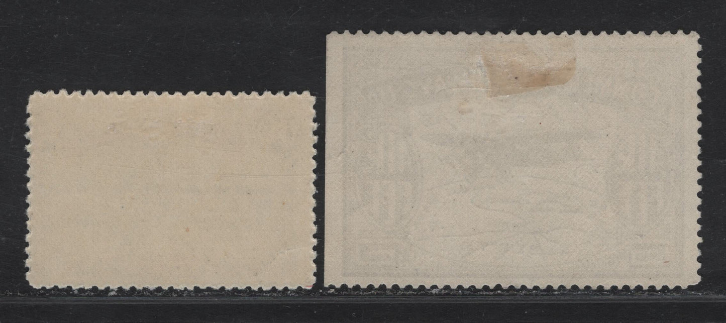Lot 181 Canada (C) Van Dam#CL41, CL48a 10c Black & Orange - Black Boats - Airplane, 1927 Western Canada Airways Jubilee - Commercial Airways Issues, 2 F/VFOG Singles