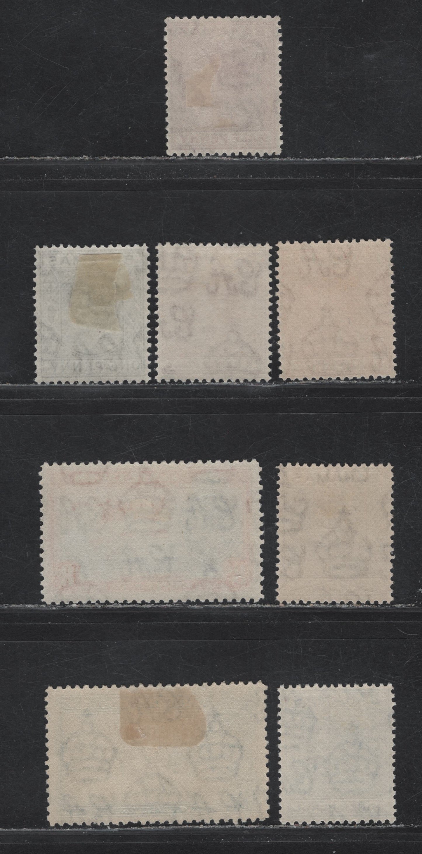 Lot 190 Bahamas (C) SG#149e, 150, 151, 152b, 153a, 154a, 159-160 1/2d - 8d Brown Purple - Ultramarine & Scarlet King George VI, 1938-1952 KGVI Keyplates & Pictorial Issues, 8 VFOG Singles, Includes 3d Blue & Ultramarine (1948 Printing)