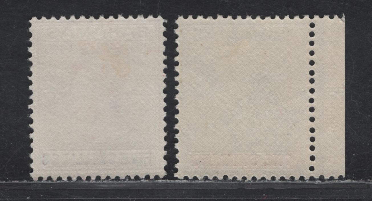 Lot 190A Bahamas (C) SG#155b, 156c 1/- - 5/- Black & Carmine - Dull Mauve & Deep Blue King George VI, 1938-1952 KGVI Keyplates & Pictorial Issues, 2 VFOG Singles, 1942 & 1948 Printings