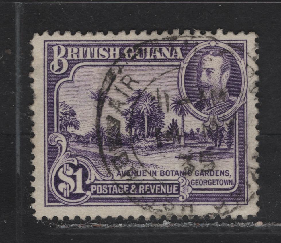 Lot 203 British Guiana (C) SG#300 $1 Bright Violet King Georve V, 1934-1951 KGV Pictorial Issue, A Fine Used Single