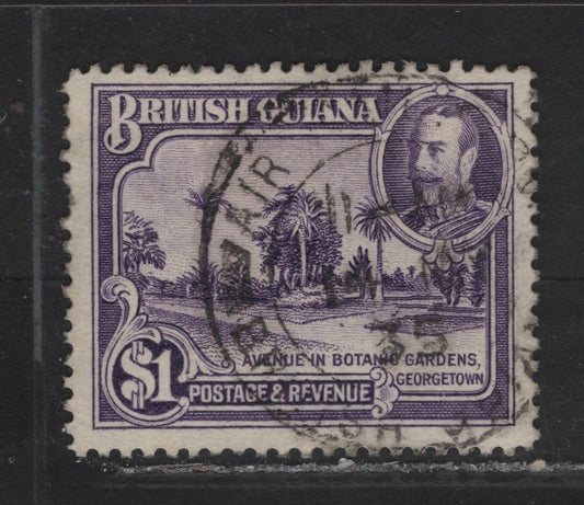 Lot 203 British Guiana (C) SG#300 $1 Bright Violet King Georve V, 1934-1951 KGV Pictorial Issue, A Fine Used Single