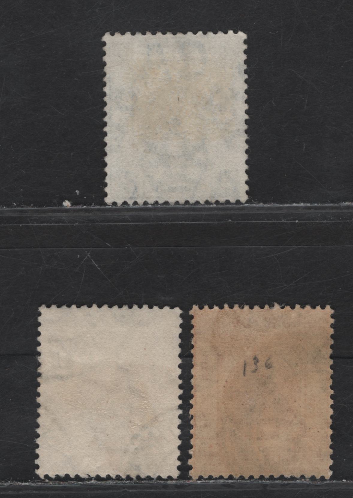 Lot 228 Hong Kong (C) SG#104a, 123, 126 8c - 25c Slate - Purple & Magenta King George V, 1913-1937 KGV Keyplates Issue, 3 Very Fine Used Singles, Type B, Multiple Crown CA & Script CA Wmks