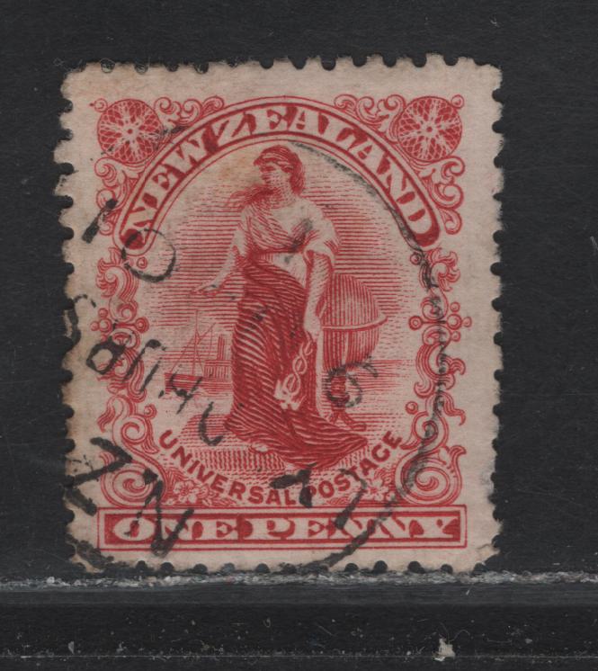 Lot 289 New Zealand (C) SG#305 1d Carmine Zealandia, 1902 Universal Penny Postage Issue, A Fine Used Single, Thin Cowan Paper, Waterlow Plate, Perf 14x11, Star & NZ Wmk.