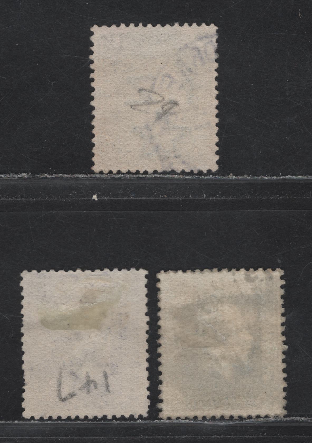 Lot 295 New Zealand (C) SG#416-417, 419 1.5d - 2.5d Gray Slate - Blue King George V, 1915-1930 KGV Sideface Issue, 3 Fine/Very Fine Used Singles, Perf 14x13.5