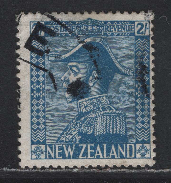 Lot 309 New Zealand SG#469 2/- Blue King George V, 1926 KGV Admiral Issue, A Fine Used Single, Cowan Paper