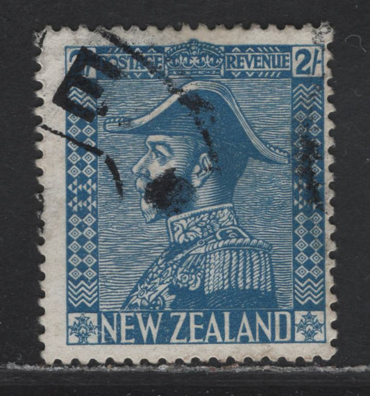 Lot 309 New Zealand SG#469 2/- Blue King George V, 1926 KGV Admiral Issue, A Fine Used Single, Cowan Paper