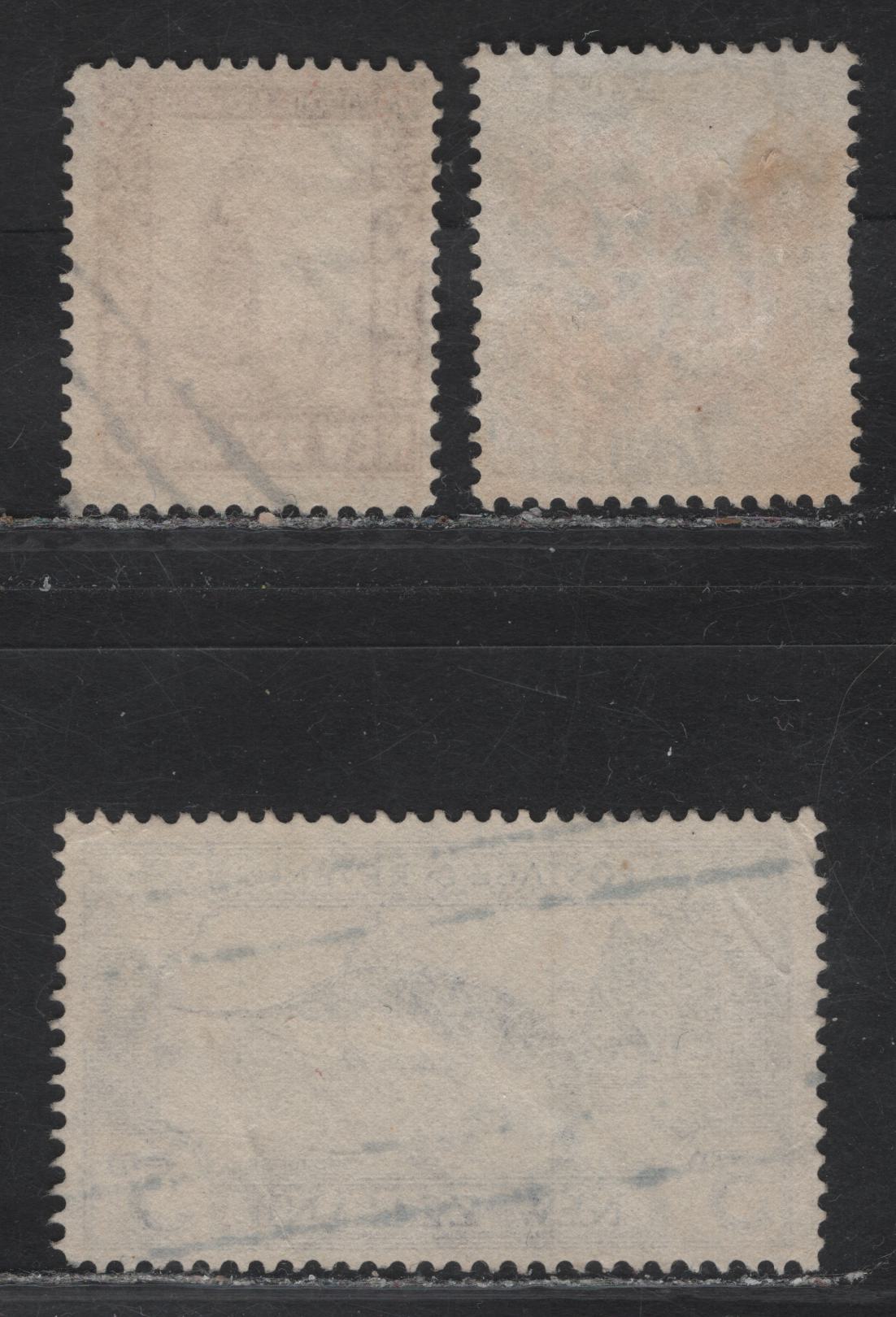 Lot 314 New Zealand (C) SG#558a, 563, 566 1.5d - 9d Red Brown - Scarlet & Black Maori Woman - Striped Marlin, 1935-1936 Pictorial Issue, 3 Fine Used Singles, Perfs 13.5x14 & 13-14x13.5, Small Wrinkle On 5d, Single Star & NZ Wmk.