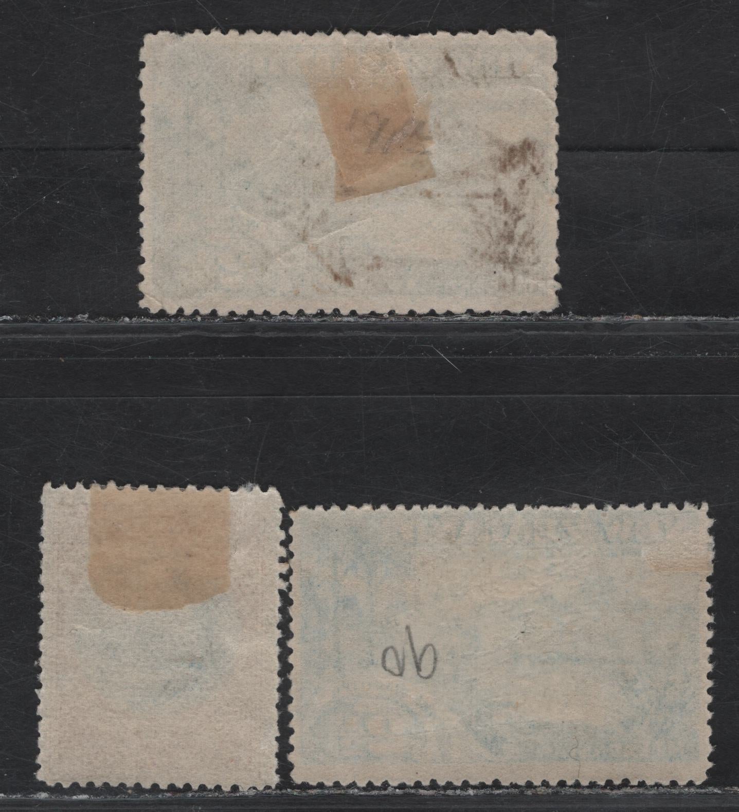 Lot 41 New Zealand (C) SG#247, 249-249a 1d - 2.5d Blue & Yellow Brown - Blue Lake Taupo & Mount Ruapehu - Lake Wakatipu, 1898 Pictorial Issue, 3 F/VFOG Singles, Unwatermarked, Perf 12-16, Both Inscribed Wakitipu.