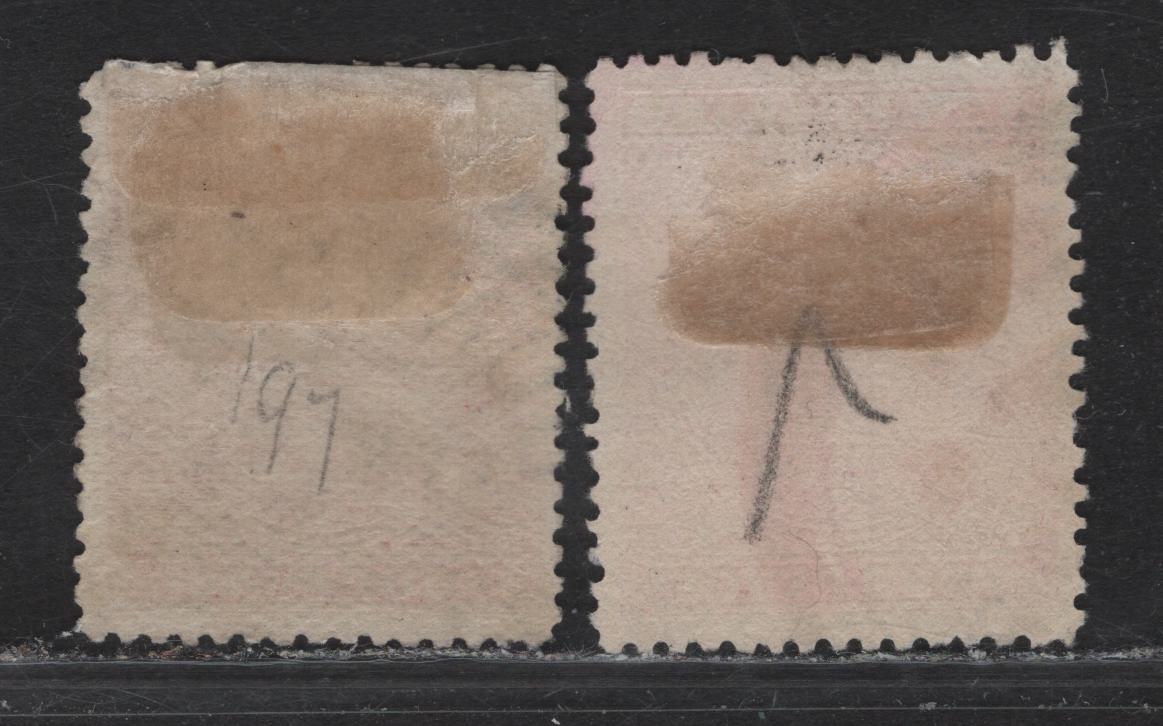 Lot 42 New Zealand (C) SG#252-a 4d Bright Rose & Lake Rose White Terrace, 1898 Pictorial Issue, 2 Very Fine Used Singles, The Lake Rose With Oct 27 1898 Dunedin CDS