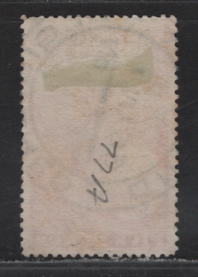Lot 43 New Zealand (C) SG#253 5d Sepia Otira Gorge, 1898 Pictorial Issue, A Very Fine Used Single, May 1 1899 Auckland Regisrered Cancel, Unwatermarked, Perf 12-16.