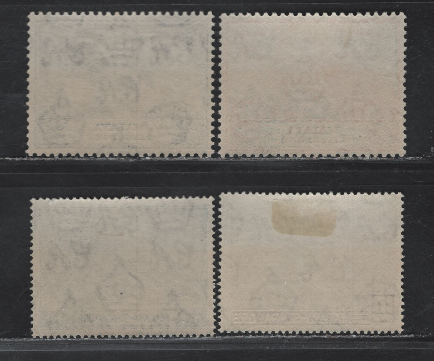 Lot 108 Malaya - Singapore (C) SG#33-36 10c - 50c Purple - Blue & Black Anniv of UPU, 1949 75th Anniv of UPU Issue, 4 F/VFOG Singles