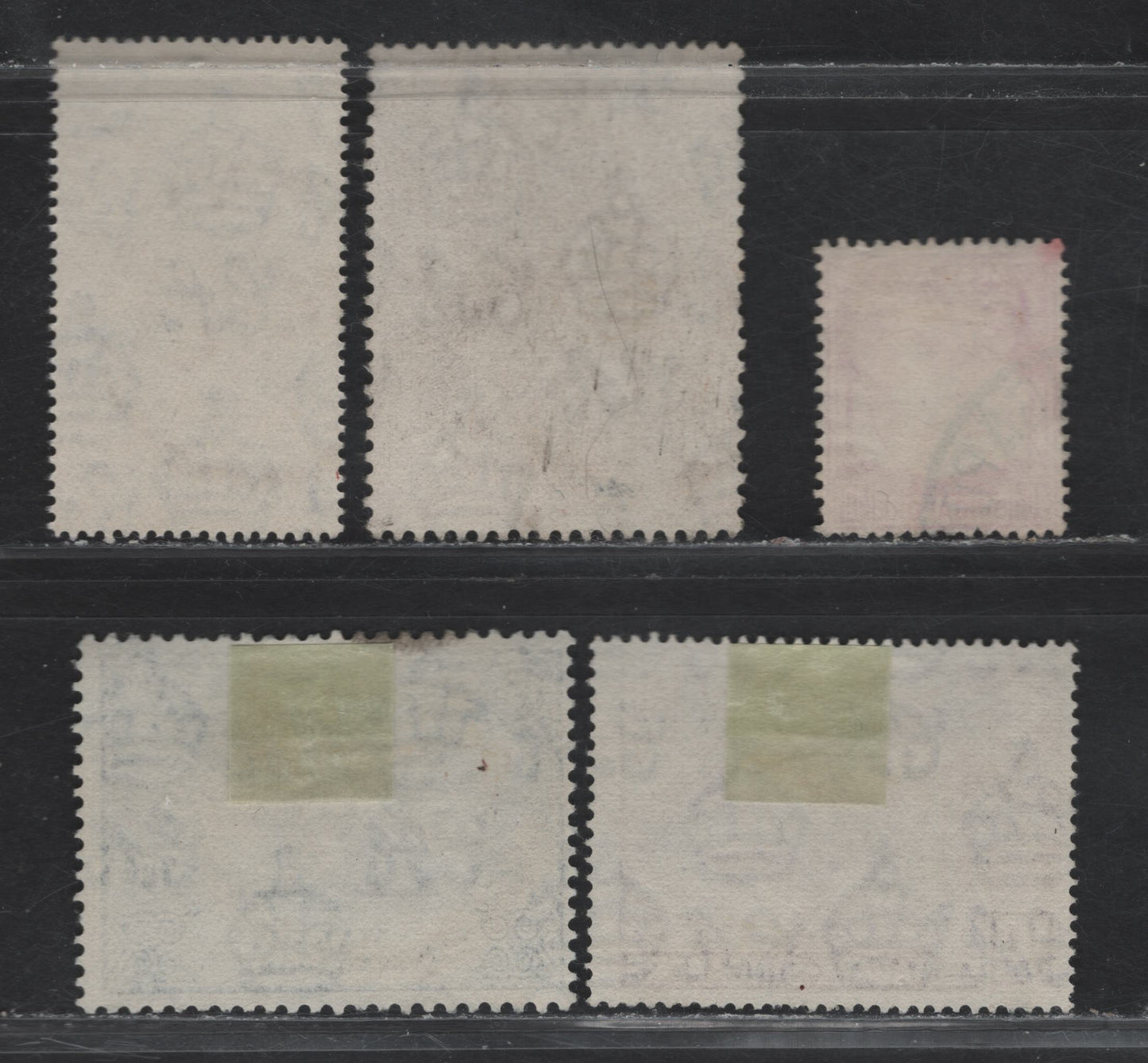 Lot 110 Somaliland (C) SG#11, 31-32, 33-34 40c - 15c Red & Purple - Deep Blue King George VI, 1948-1952 KGVI Keyplates - UPU Issues, 5 Fine/Very Fine Used Singles, The 40c is Perf 14