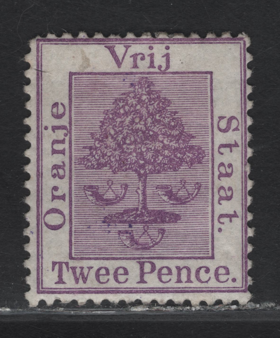 Lot 64 Orange Free State (C) SG#50 2d - 4d Bright Mauve Orange Tree, 1883-1884 Orange Tree Keyplates, A FOG Single