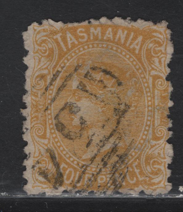Lot 118 Australia - Tasmania (C) SG#147b 4d Buff Queen Victoria, 1871-1878 Sideface Issue, A Very Good Used Single, Perf 11.5, Clear Strike Of #54 Longford Numeral Cancel