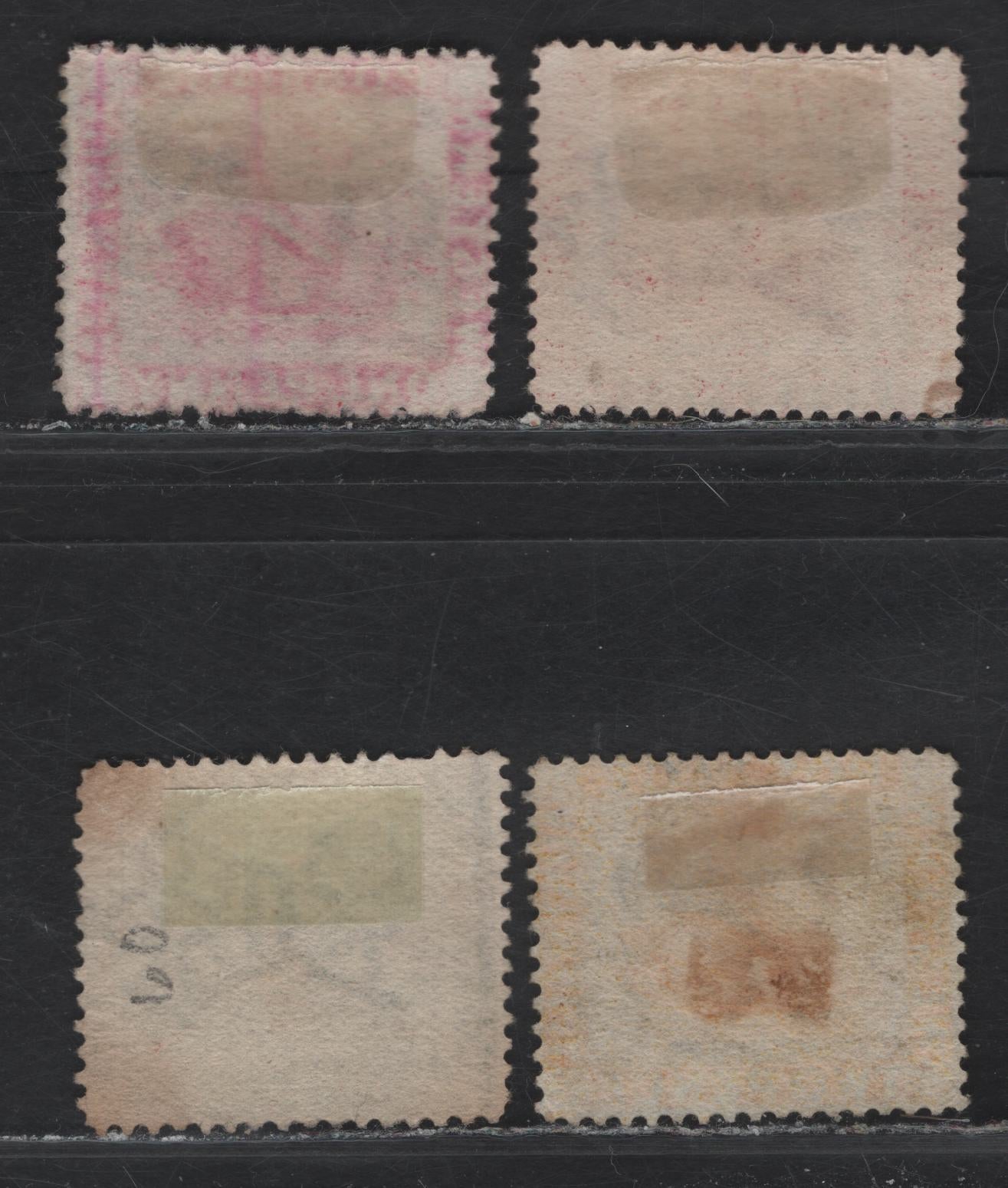Lot 140 Western Australia SG#77-78, 103-104 2d - 2d Chrome Yellow - Gray Swans, 1882-1888 Swans Issue, 4 Very Fine Used Singles, Barred Numeral Cancels #16, 14 & 23, Line Engraved, Perf 14, Crown CC & CA Wmks