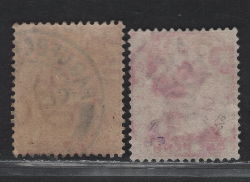 Lot 178 Gold Coast (C) SG# 1d Carmine - Scarlet , 1884-1908 Queen Victoria - King Edward VII Issues, 2 Fine/Very Fine Used Singles, Scarce Prampram & Paquebot Ship Cancels, Multiple Crown CA Wmks