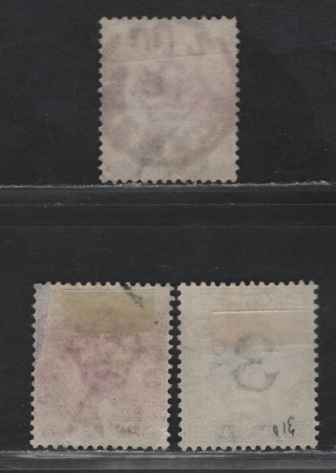 Lot 183 Grenada (C)   1887-1892 Keyplate & Postage Due Issues, 3 Fine/Very Fine Used Singles, Short Lived SON Grenada CDS Cancels Dated June 2 1894, Sept 7 1894 & January 10 1899