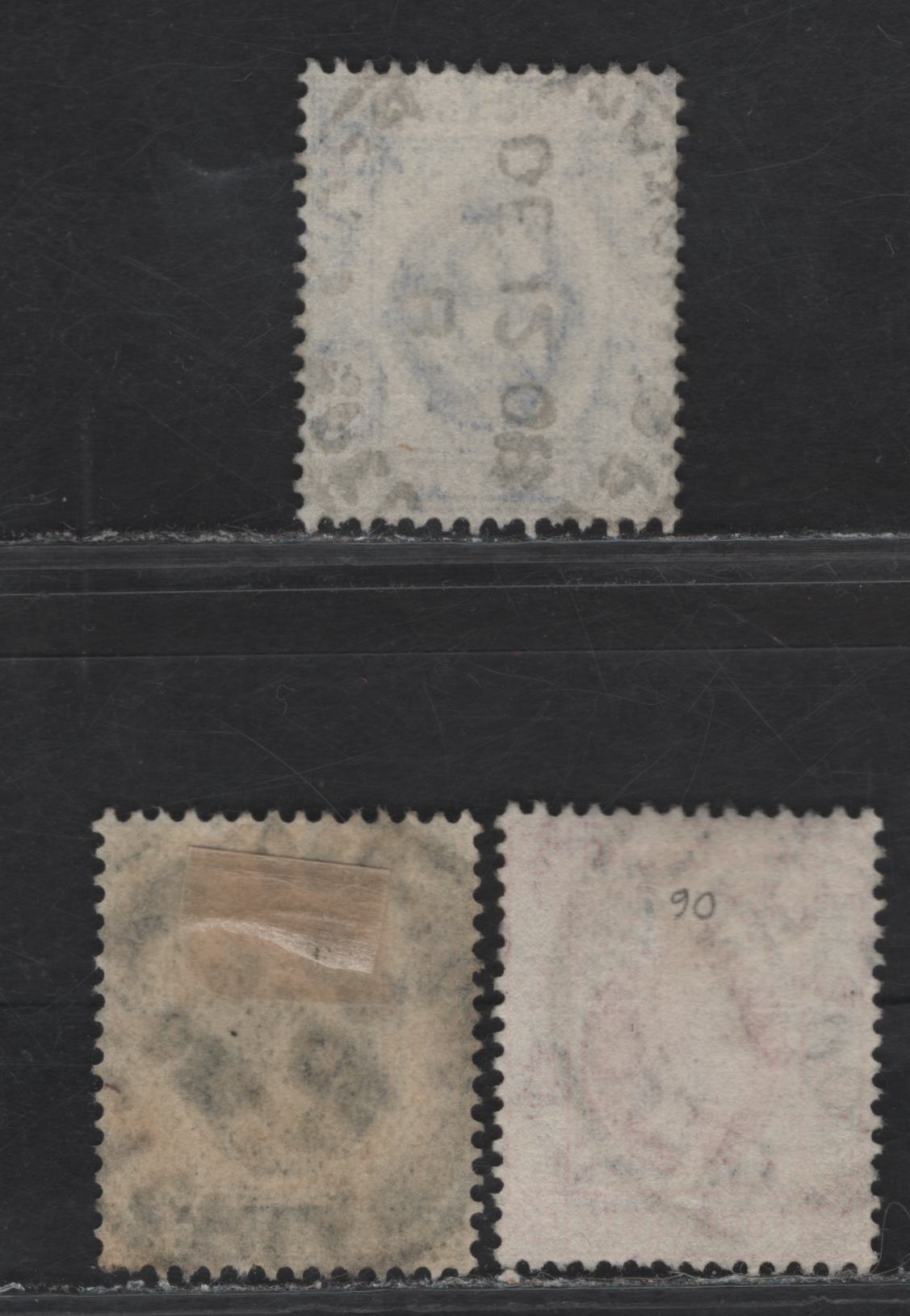 Lot 191 Hong Kong (C)   1904-1911 King Edward VII Issue, 3 Very Fine Used Singles, Son Victoria & Registered Cancels