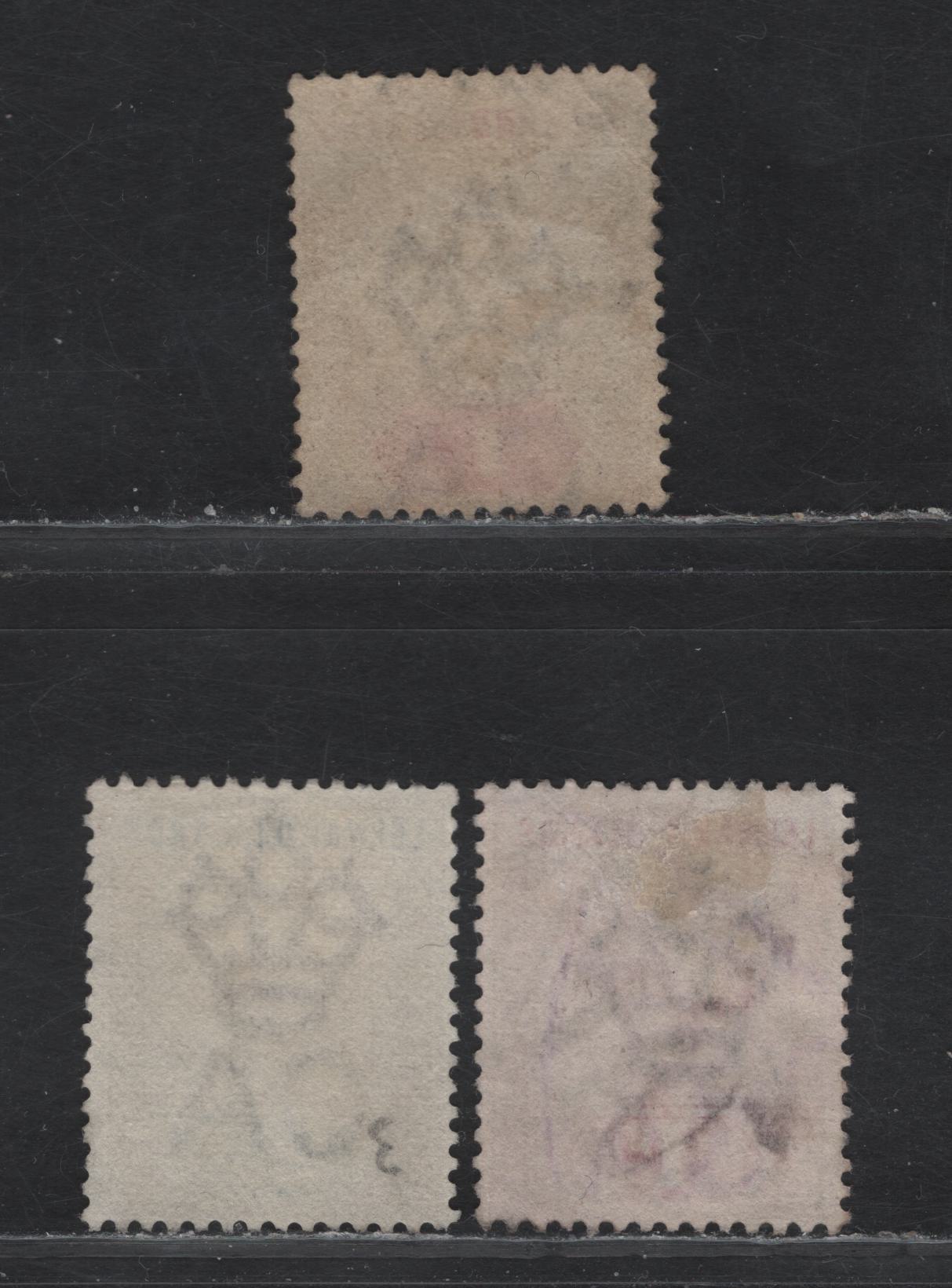Lot 208 Leeward Islands (C)  Barred Numeal Cancels For St. Kitts (A12) & Nevis(A09) On, 1890 Imperium Keyplate Issues, 3 F&VF Used Singles Includes Two Stypes Of A12 Cancel