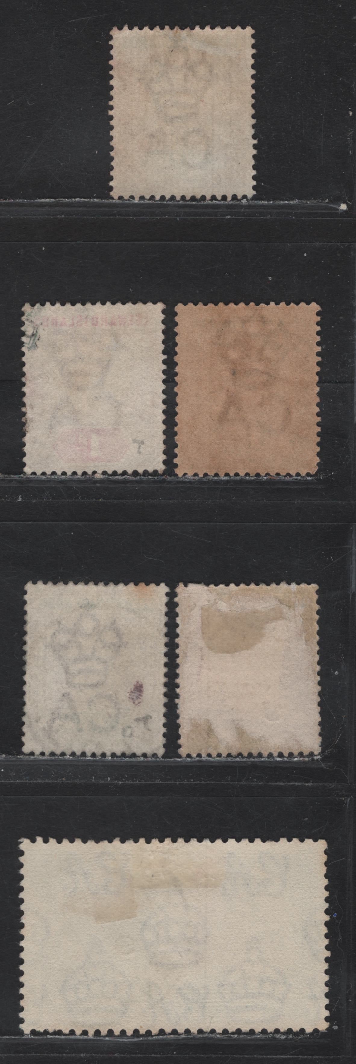 Lot 209 Leeward Islands (C)  Selection Of Antigua Cancels On, 1890 Imperium Keyplates & 1935 Silver Jubilee Issues, 6 F&VF Used Singles The 1935 Silver Jubilee Cancel Is St. John's