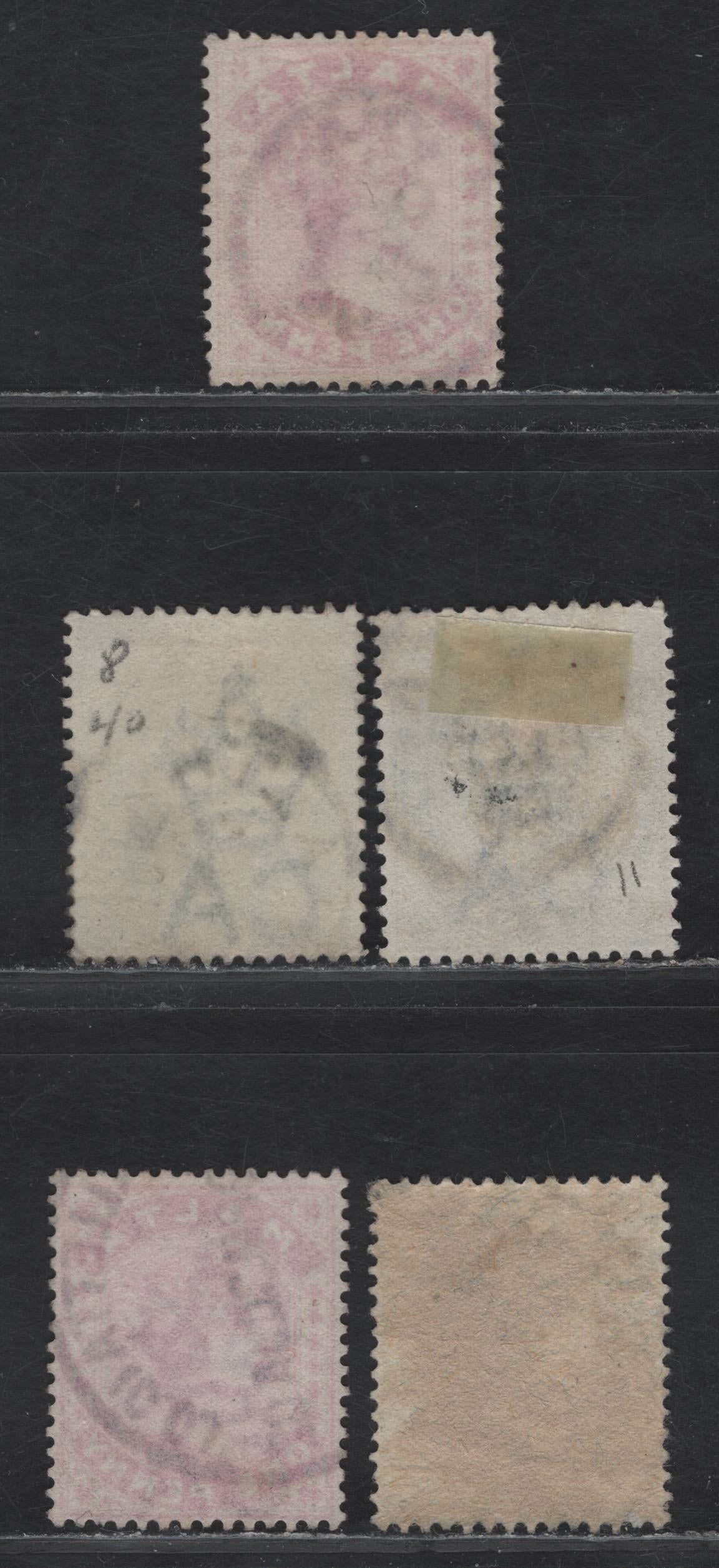 Lot 224 Malta (C)  Selection Of Malta & Valetta CDS Cancels On, 1885-1890 Queen Victoria Keyplates Issue, Wmk Crown CA, 5 VF Used Singles With SG# 20,22 & 26. Inexpensive Stamps, But Uncommon With These Strikes
