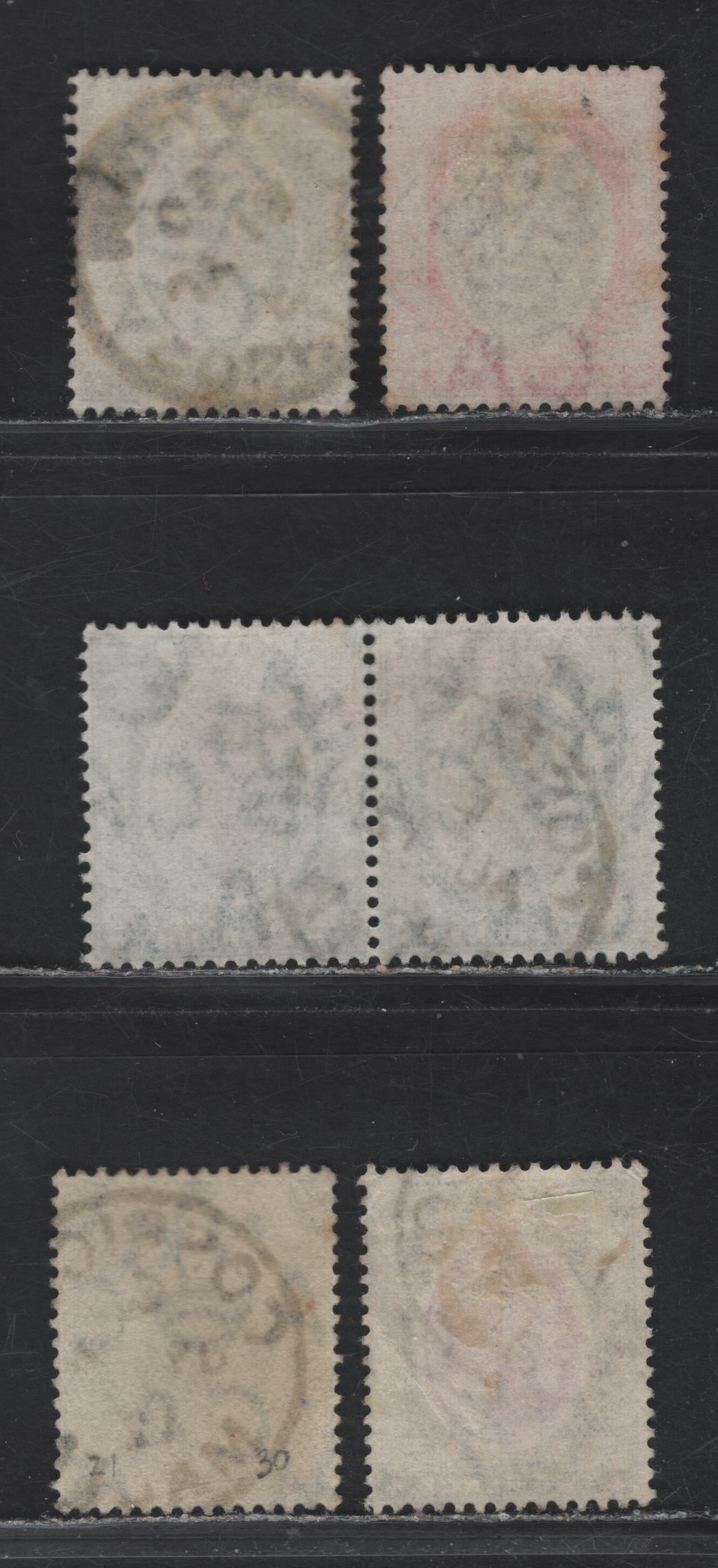 Lot 233 Malta (C)  Cospicua Cancels On, 1903-1904 & 1904-1914 King Edward VII Keyplates Wmk Crown CA & Mult. Crown CA, 4 Singles & Pair F&VF Used SIngles Cospicua Is A Smaller Post Office And These Cancels Are Scarce