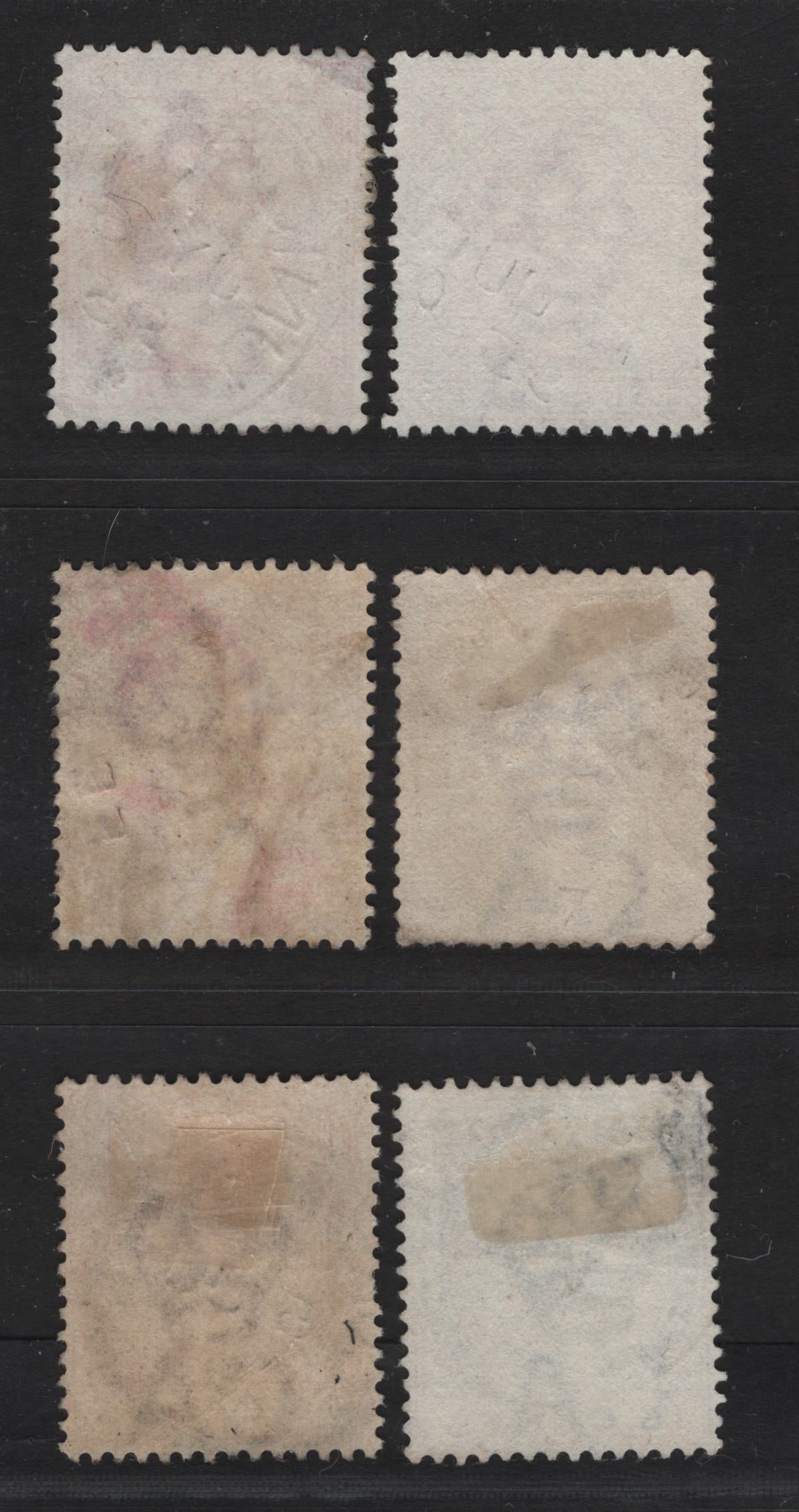 Lot 249 Mauritius (C)   1883-1894 Keyplate Issues, 6 Fine/Very Fine Used Singles, Smaller Town CDS Cancels, Cancels Include Union Vale, Curpipe Road, Port Louis, Vacoas, Gaullasses & Beau Bassin