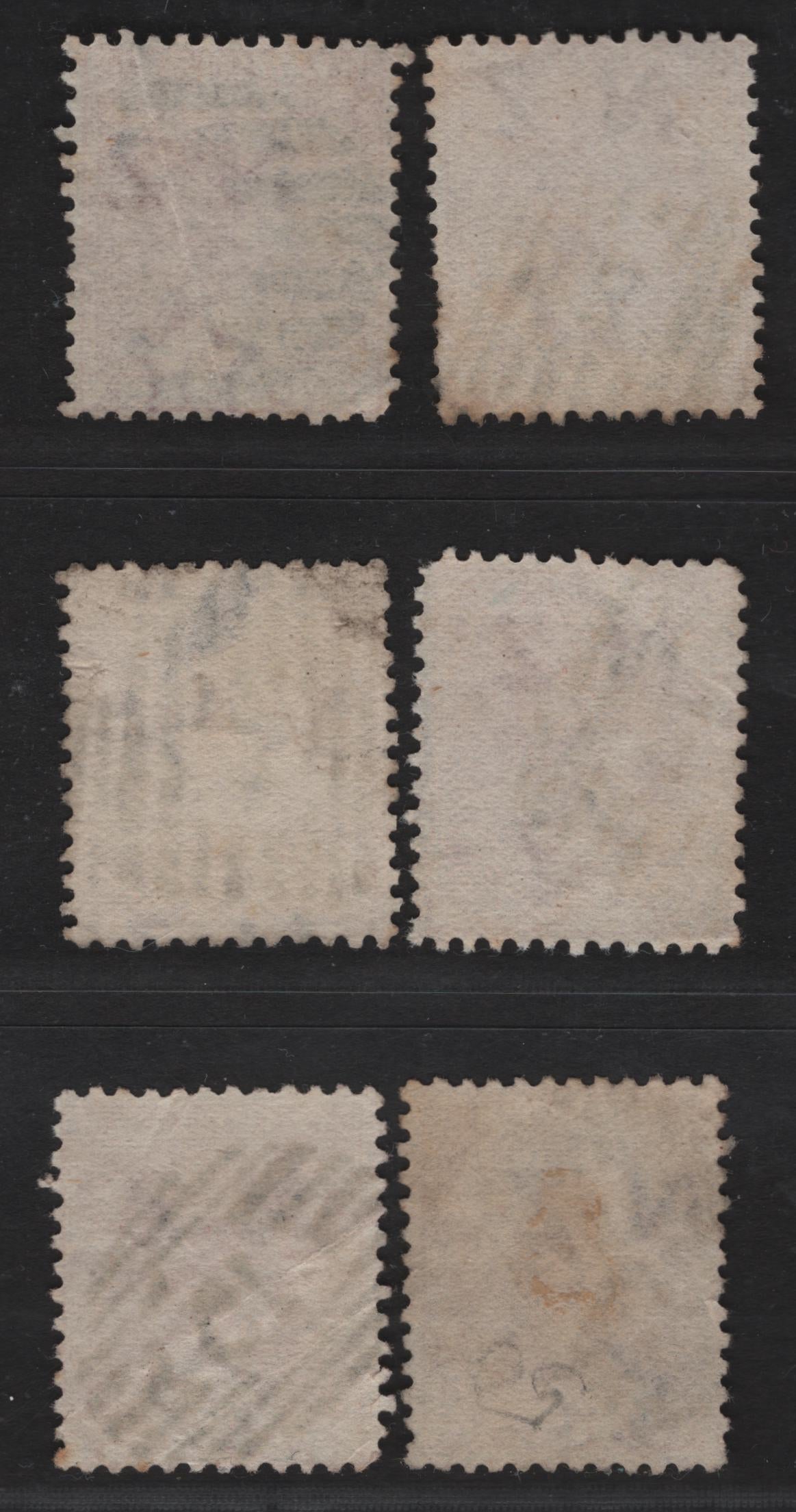 Lot 266 New Zealand (C) SG#181 2d Rose Queen Victoria, 1878 First Sideface Issue, 6 Very Good/Fine/Very Fine Used Singles, Barred Numeral Cancels Including #8 (Gisbourne), 14 (Nelson), 15 (Kaiapoi) and 25 (Timaru)