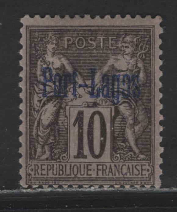Lot 27 France - Offices In Turkey SC#2 10c Black on Lavender Peace & Commerce, 1879-1890 Peace & Commerce Issue, A FOG Single, Port Lagos