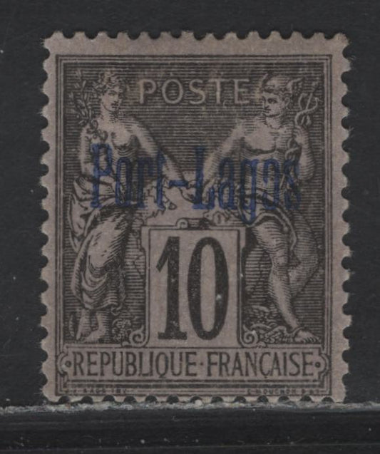 Lot 27 France - Offices In Turkey SC#2 10c Black on Lavender Peace & Commerce, 1879-1890 Peace & Commerce Issue, A FOG Single, Port Lagos